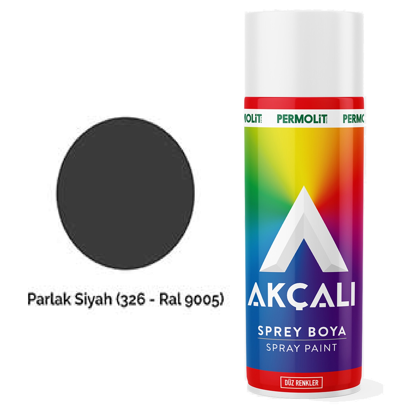SPREY BOYA PARLAK SIYAH AKCALI 326